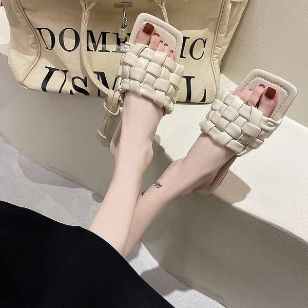 

slippers fashion brand women slipper cross outdoor beach flip flops open toe ladies casual flat slides shoes, Black