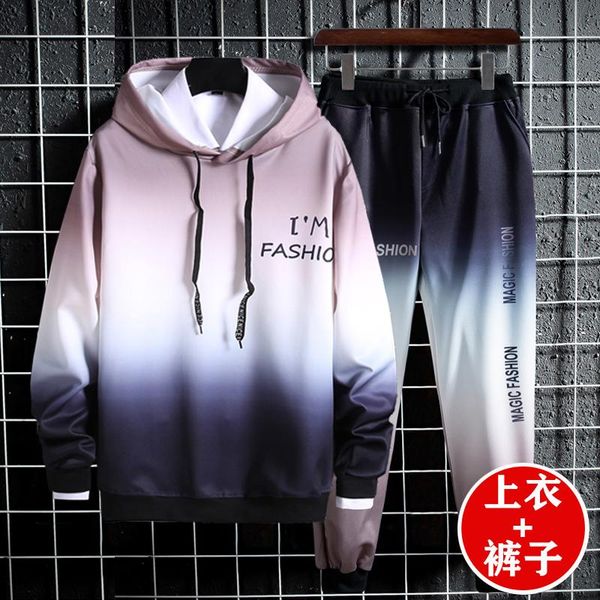 

men's tracksuits sweater 2021 spring and autumn leisure sports suit, Gray
