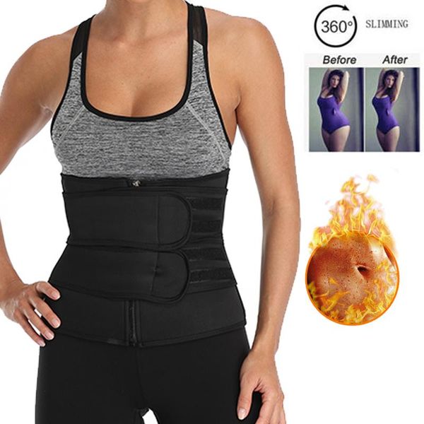 

women's shapers women waist trainer workout cincher sauna sweat trimmer belt band body shaper tummy control slimming girdles, Black;white