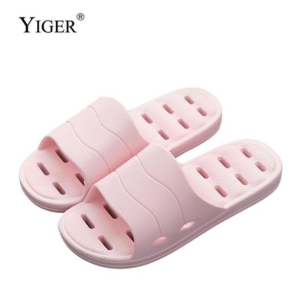 

slippers yiger bathroom men flip flops women non-slip summer pvc male slides home couple mules shoes sepatu pria, Black