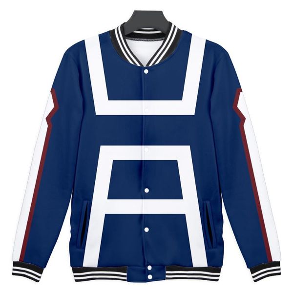 

men's jackets my hero academia baseball man tracksuit jacket anime boku no cosplay costume himiko uniform, Black;brown