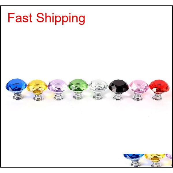 

30mm diamond crystal glass door knobs drawer cabinet furniture handle knob screw f jllupr lottery2010