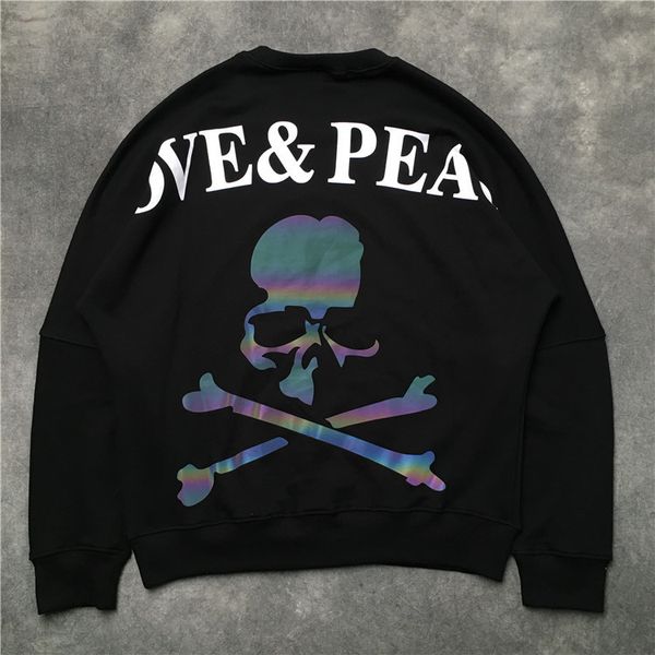 

men's hoodies & sweatshirts 2021 warm men's love, peace skull, Black