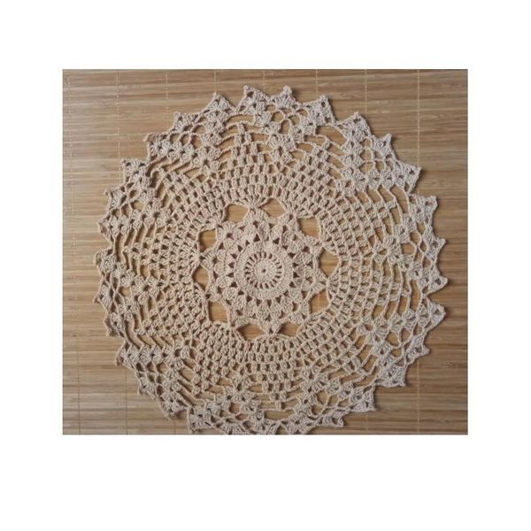 

cotton round placemat cup coaster mug kitchen table place mat cloth lace crochet tea napkin dining bar doily hand qylihx