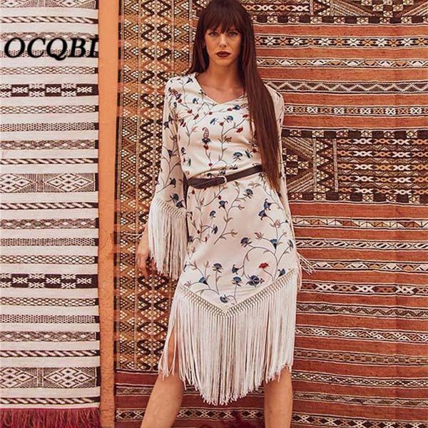 

casual dresses 2021 women summer bohemian party night elegant tassel midi dress plus size, Black;gray