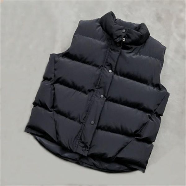 

women's vests autumn winter fashion cotton vest women patchwork sleeveless keep warm stand collar casual female zipper waistcoat femini, Black;white