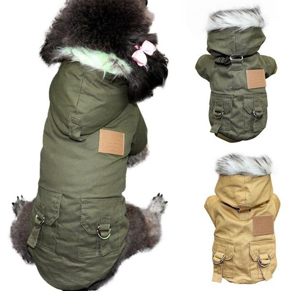 

dog apparel pet winter thickening outerwear hiking running exercise in cold weather long sleeve hooded jacket