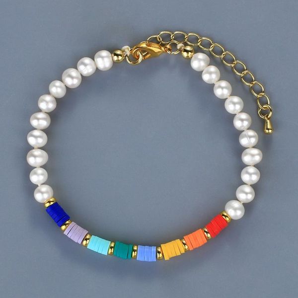 

charm bracelets kelitch 2021 bohemian bracelet pearl rubber fashion colorful handmade jewelry for women girls gift, Golden;silver