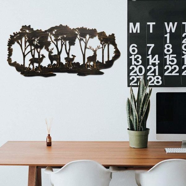 

window stickers metal foster deer wall sticker diy silhouette art pendant decoration home accessories