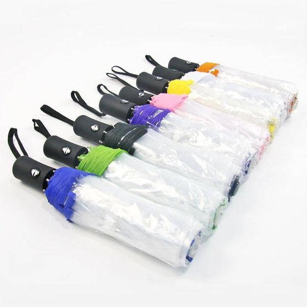 

umbrellas automatic transparent umbrella folding portable rain women cute