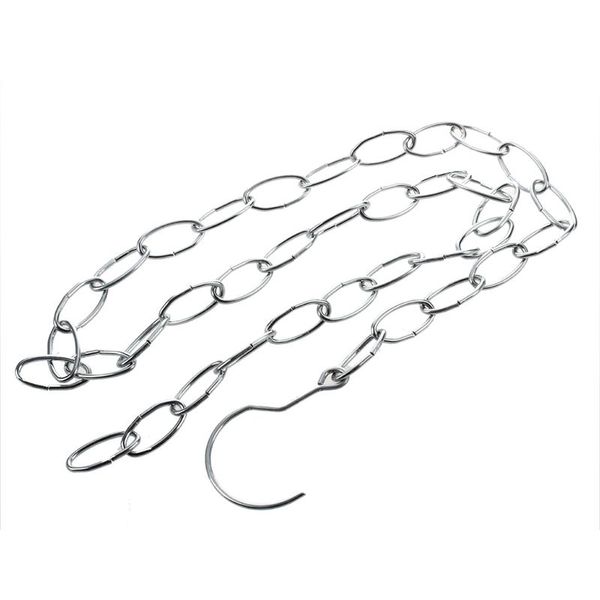

robe hooks metal clothes display hanging chain 45.7-inch long silver tone