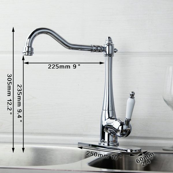 

kitchen faucets brass swivel chrome spout ceramic handle cover plate hose 84855724 sink water tap vessel faucet mixer t9fw