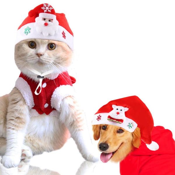 

dog apparel christmas pet hat hats costume for puppy cute cat clothes decorative accessories