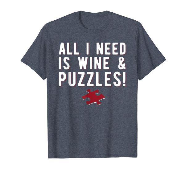 

Funny Need Wine And Puzzle Shirt, Jigsaw Drinker Tee Gift, Mainly pictures