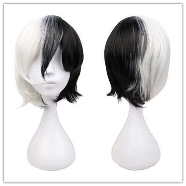 

dance bear personification / strange black 's black half white ffy and upturned wig