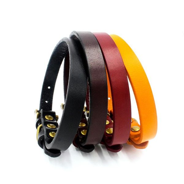 

dog collars & leashes leather cat collar personality puppy back bite tool rope pet supplies adjustable rivets