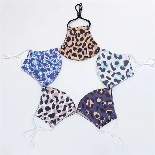 

fashion face mask double layer breathable leopard personality mask dust-proof washable reusable protective mask