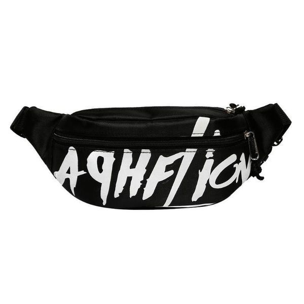 

girls boys college style waist pack casual canvas belt bag bolsas soft handbag zipper chest bags street messenger crossbody bag