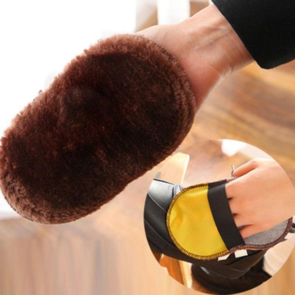 

shoes cleaner brush soft faux wool cloth shoes polisher cleaning cleaner glove brush shoe care convenient shoeshine cloth gloves