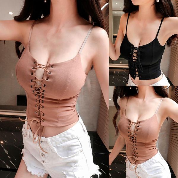 

women's tanks & camis 2021 sale fashion design summer suspender strap sleeveless vest crop tank shirt bustier, White