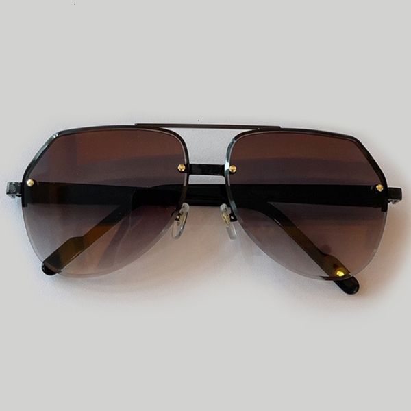 

luxury 2021 new rimless sunglasses for women personality fashion brand pilot sun glasses male uv400 242z, White;black