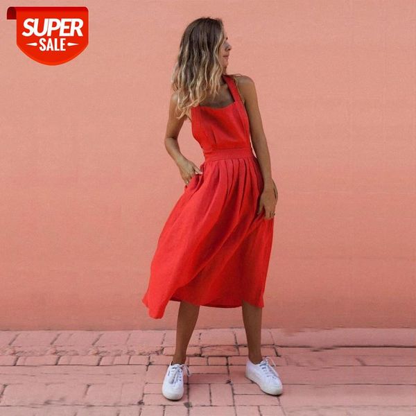 

women summer boho strappy long maxi dress backless party red dress beachwear sundress vestido mujer #ss6k, Black;gray