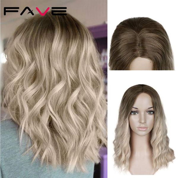 

synthetic wigs fave short water wave hair mixed black green heat resistant fiber natural wig for black/white america women cosplay