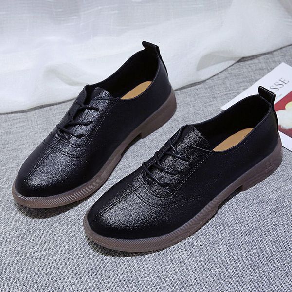 

dress shoes casual women's or girls'patent leather shoes, vulcanized comfortable autumn white s0y6, Black