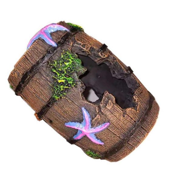 

decorations 1pc fish tank landscape resin handicraft aquatic caves hide hut