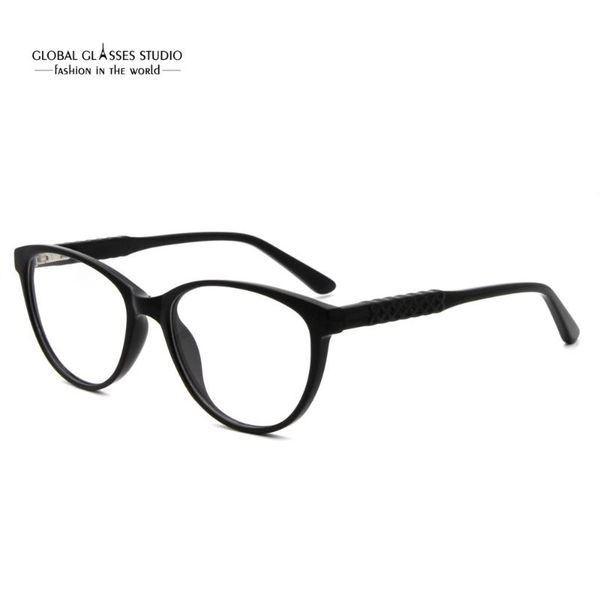 

fashion sunglasses frames cat eyes acetate eyeglasses cx-17011-c1, Black
