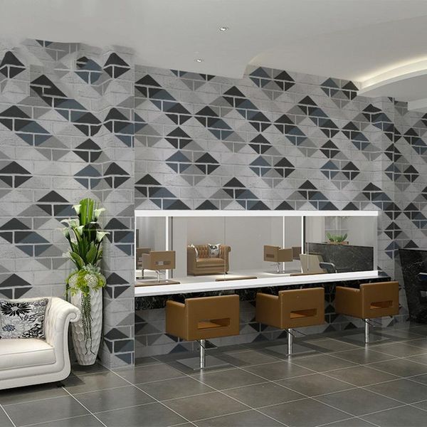 

modern geometric imitation brick wall papers bedroom study living room decor wall sticker self-adhesive wallpaper home decor