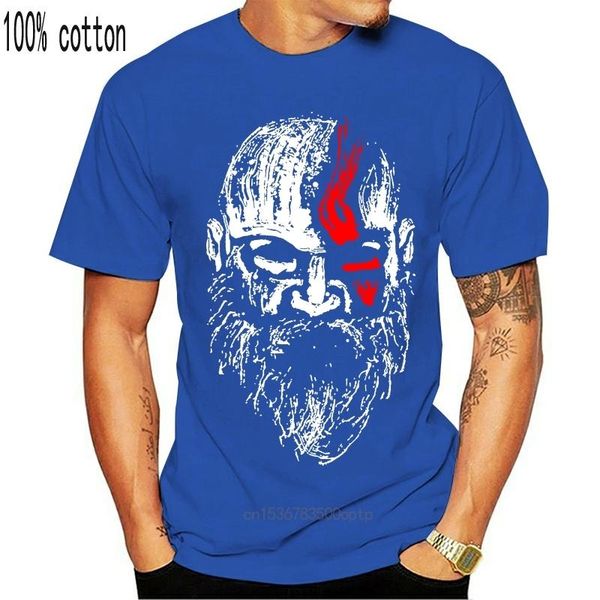 

women's t-shirt old man kratos god of war gaming geek black men t shirts, White