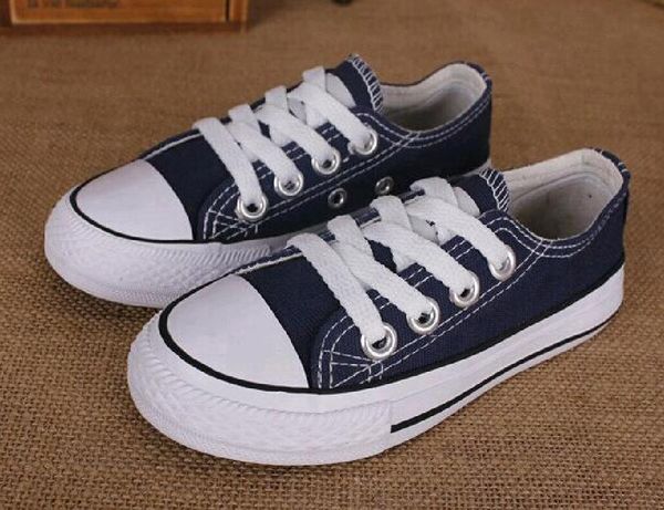 

new kids canvas shoes fashion shoes boys and girls sports canvas flat sneakers children child sport shoes size 23-34, Black;red