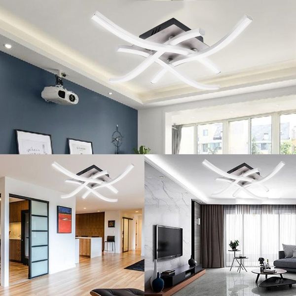

bar lights modern led ceiling light 18w 24w panel aluminium forked shaped for bedroom living room decor lamp 85-265v