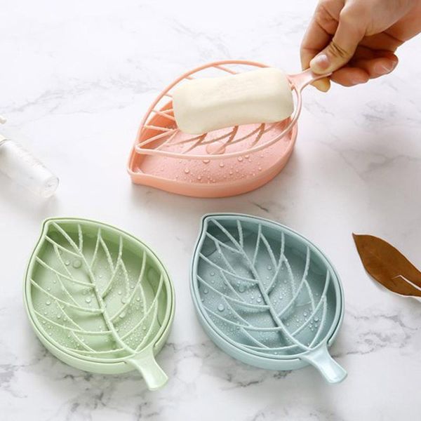 

soap dishes leaf shape box dish storage plate toilet home shower tray draining rack bathroom travel hiking holder case container