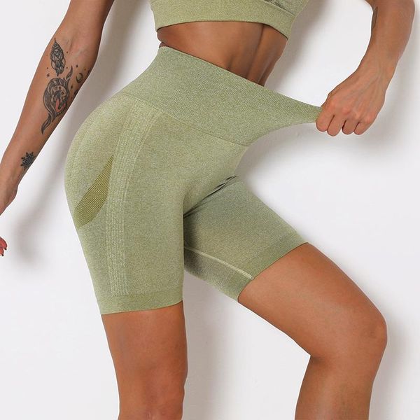 

shorts with high waist seamless gym leggings push up tights fitness workout short pants woman summer, White;red