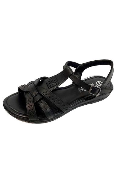 

sandals 1902 genuine leather fashion women 's, Black