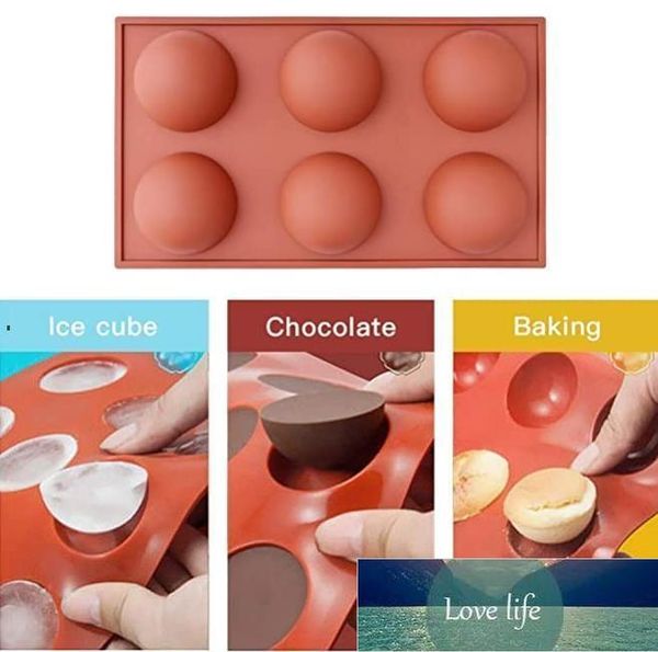 Grandi stampi rotondi in silicone a 6 cavità per la cottura al cioccolato Stampi antiaderenti per cubetti di ghiaccio Jelly Budding Cupcake Vassoio OWB7661 Prezzo di fabbrica design esperto Qualità Ultimo