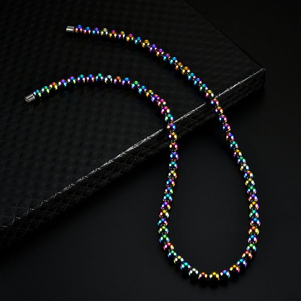 Rainbow Magnet Bead Chokers Ожерелья Ожерелья Воротник Женщины Мужчины Мода Ювелирные Изделия будут и Сэнди