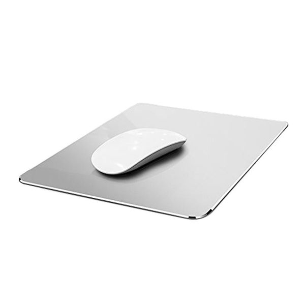 

mouse pads & wrist rests hard silver metal aluminum pad mat ultra thin waterproof fast and accurate control for gaming office