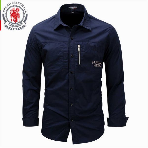 

fredd marshall brand shirt men solid cotton camisa masculina long sleeves camisas sociais spring camisas para hombre xxxl fm117 210527, White;black