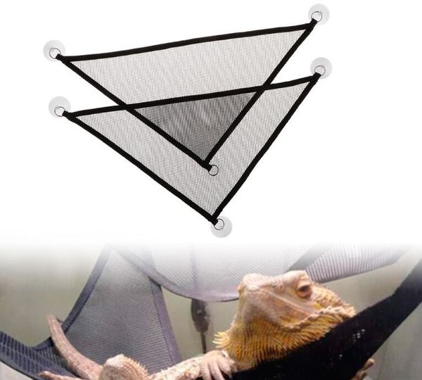 Pet Hammock Malha cama de dormir Jogar brinquedos Balanço Oxford Tecido para Réptil Snake Lizard Escalada Produtos com ventosa