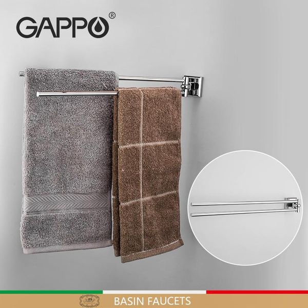 

towel racks gappo stainless steel double bars shower shelf wall-mounted holder bathroom pendant bar organizer g3812