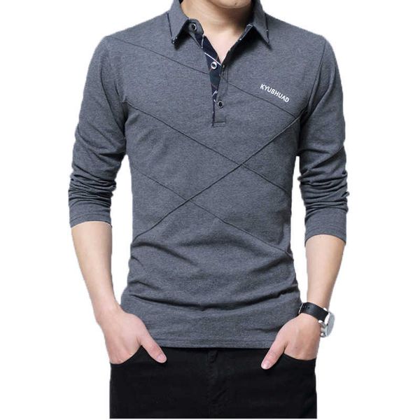 

men's polos autumn button brand long sleeve casual male shirt polo shirts plus size 3xl 4xl 5xl d2hs, White;black