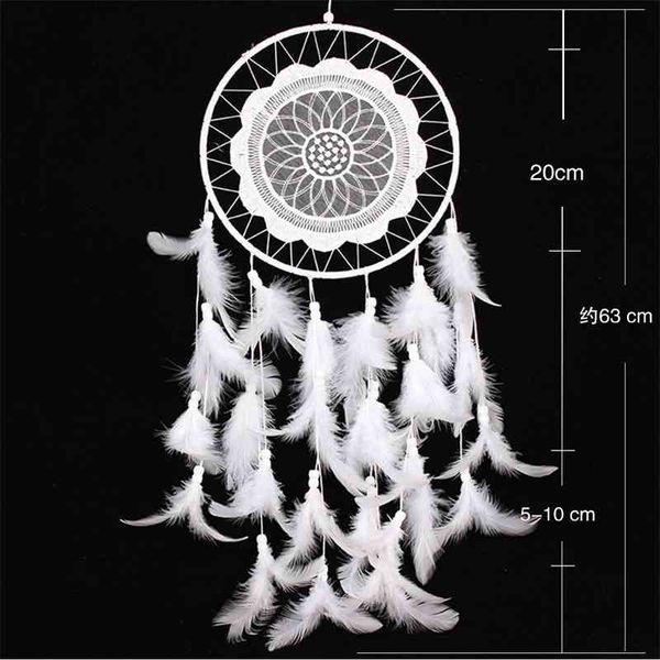 

ms8021 pure white lace dream catcher, creative feather selling pendant, home pendant