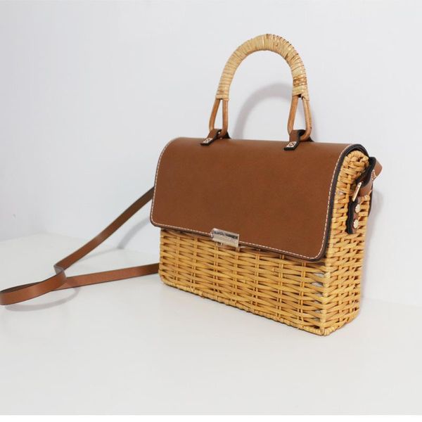 

new rattan straw bag for beach holiday
