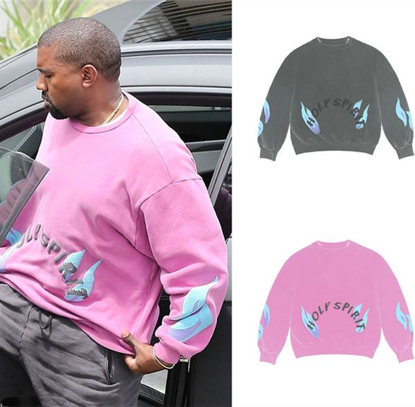 

2021 new kanye west sunday service holy spirit cpfm.xyz fire print man hoodies sweatshirts streetwear men sweatshirt pullover s50x, Black