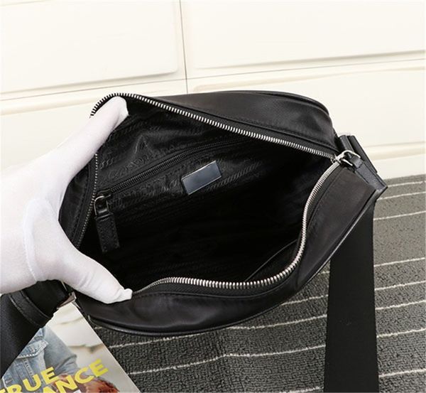 

casual style black fanny pack nylon cross body bag popular square bag men travel shoulder bag good