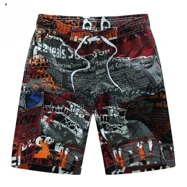 

men's shorts summer style 2021 men beach short breathable quick dry loose casual hawaii printing man plus size 6xl, White;black