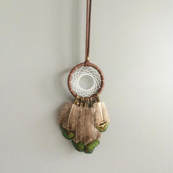 

pendant necklaces 5cm feather dream catcher car necklace, Silver